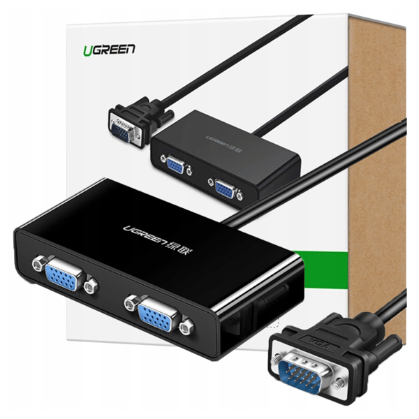 UGREEN 40254 VGA til 2x VGA videosplitter - 1m (sort)
