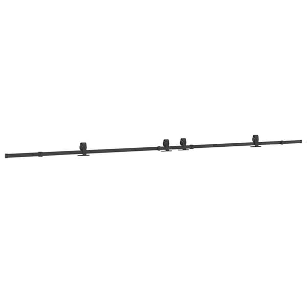 vidaXL monteringssystem til skydedør, 400 cm, stål, sort