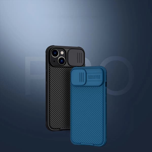 Nillkin CamShield Pro Case iPhone 14 Plus cover pansret kameracover blå