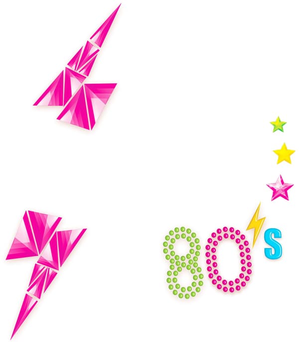 Kristallit silmäkoriste liimalapulla disco 80-luku