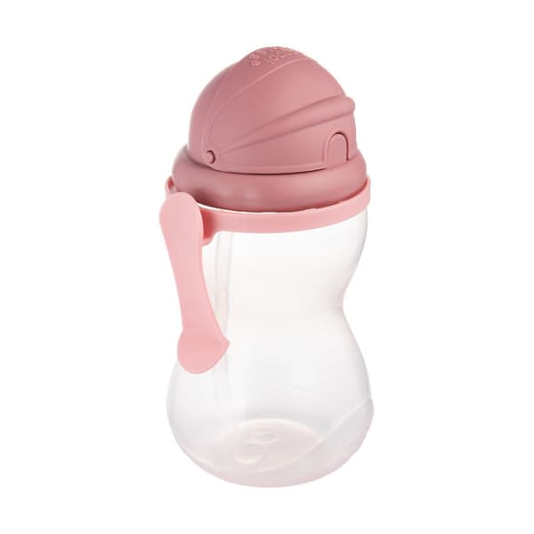 Flaska med vikbart silikonrör 370 ml rosa, Canpol