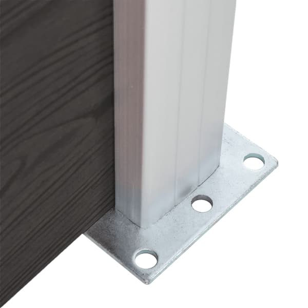 vidaXL WPC hegnspanel 95x(105-180) cm sort