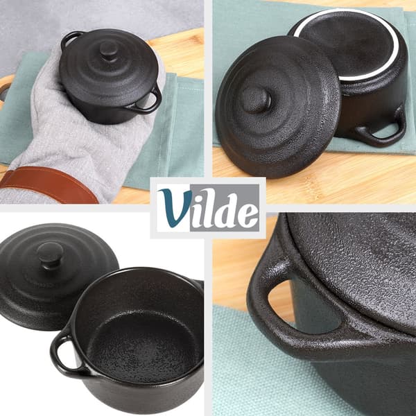 Porslinsbakningsskål med lock 150 ml