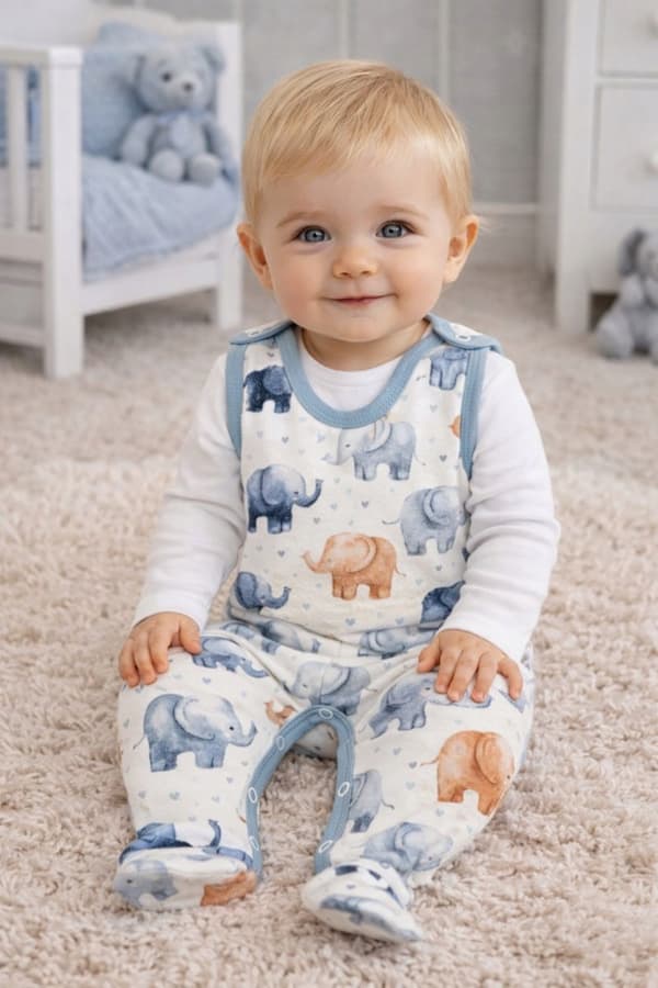 ROOMMASSES 92 BARNPYJAMAS ELEFANT