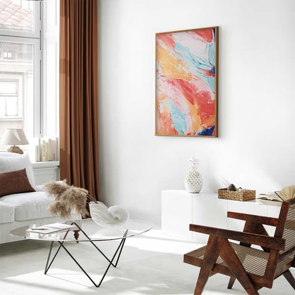 Plakat - Farverig Harmoni - dynamiske farveovergange i pastelfarver