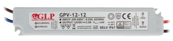 HAKKURIVIRTALÄHDE 12V/1A/GPV