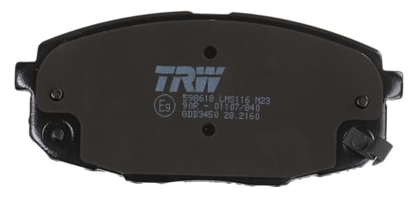 FORRESTE BREMSEKLODSER GDB3450 TRW