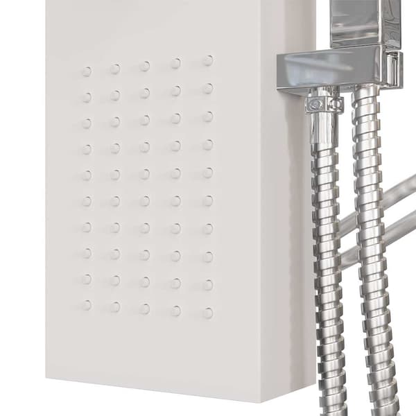vidaXL brusepanel, aluminium, hvid