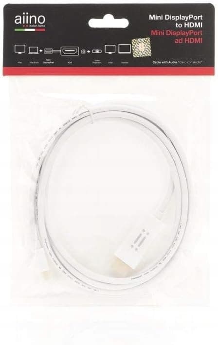 Aiino Mini DisplayPort 2 m MDP-HDMI-äänikaapeli