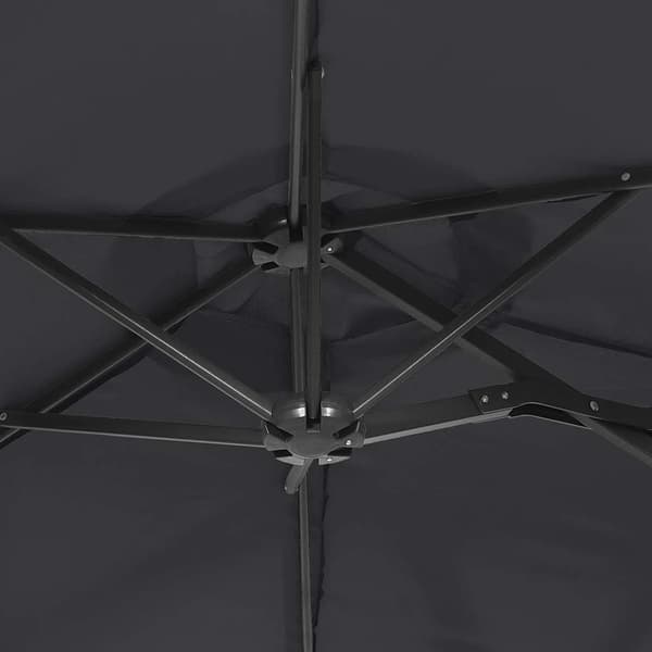 vidaXL dobbelt haveparasol sort 316x240 cm