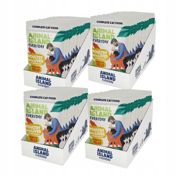 Animal Island NEW JELLY våtfoder för katter 12x85g