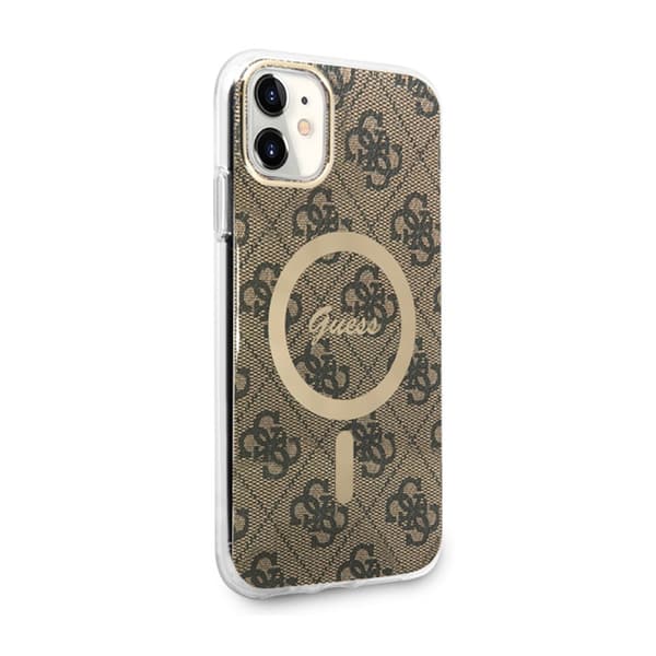 Guess 4G MagSafe - iPhone 11 -kotelo (ruskea)