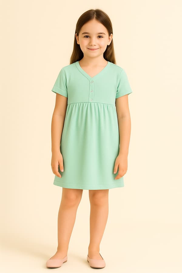 Piger NATTØJ 134 PYJAMAS korte ærmer med knapper MINT