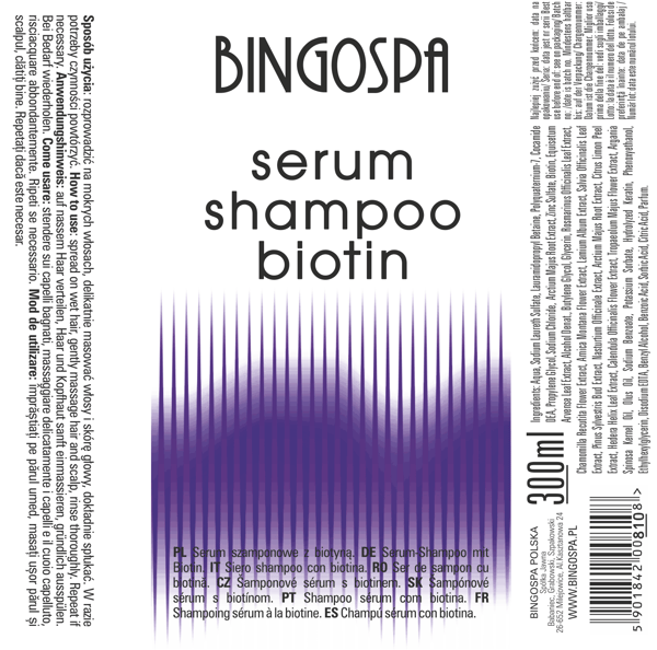 EFFEKTERNA KOMMER ATT FÖRVÄNTRA DIG BINGOSPA Biotin Schampo Serum