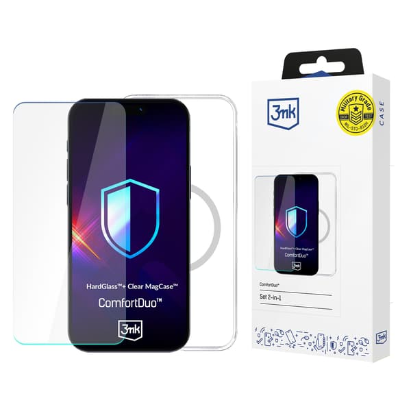 Apple iPhone 15 Pro Max - 3mk ComfortDuo Gennemsigtigt MagCase