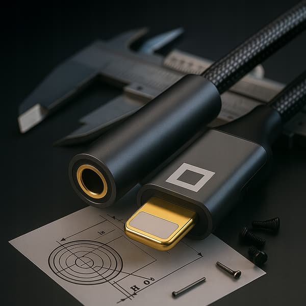 CO2 LYSNADAPTER MINIJACK 3,5 MM KABEL TIL IPHONE 12 13 14