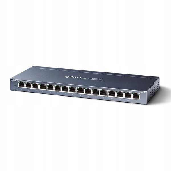 TP-LINK TL-SG116 netværksswitch, 16 porte 100/1000, sort