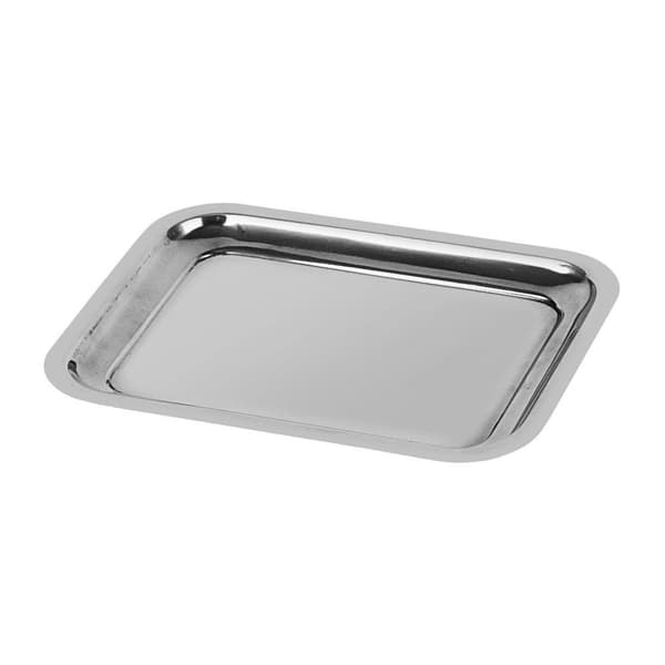 Rektangulært serveringsbakke i stål 21,5x16,5 cm