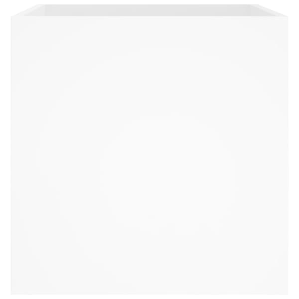 vidaXL Blomkruka, blank vit, 40x40x40 cm, träbaserat material