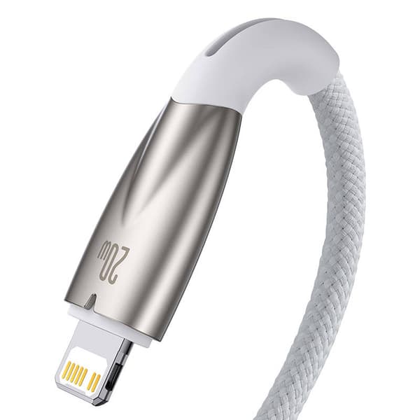 Baseus Glimmer USB-C till Lightning-kabel, 20W, 1m (Vit)