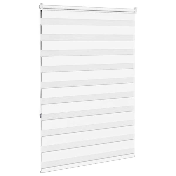 vidaXL Zebrarullgardin, vit, tygbredd 90,9 cm, polyester