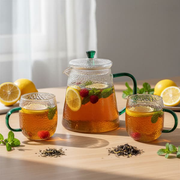 1L TEIGN + 2 GLAS 300 ML GRÖNT GLASÖRA
