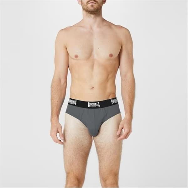 Lonsdale Herr Grå Trosor 2-pack, Storlek L