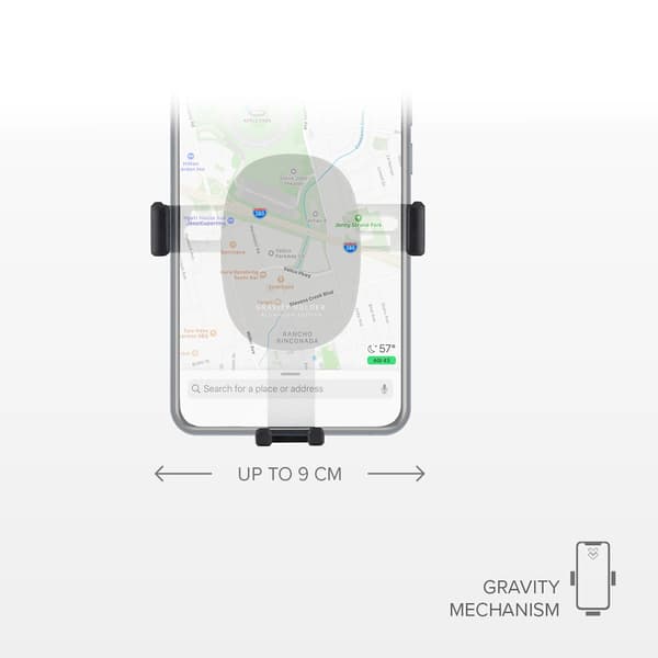 SBS TESUPPCLIPGRAVK smartphonehållare för luftventil, gravity - svart