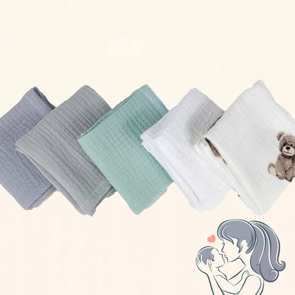 Plumeri Muslin Bleer Sæt med 10 Farver 30x30 cm