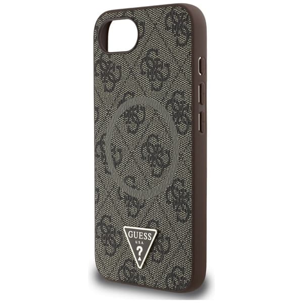 Guess 4G Ring Triangle Logo MagSafe - iPhone 16e cover (brun)