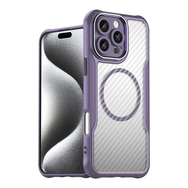 Leading Series MagSafe Silikone Etui til iPhone 16 Pro Max - Lilla