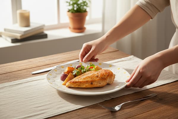 STOR MIDDAGSTALLERKEN TIL SERVERINGSFAT 26 CM HVID KERAMIK DAISY LINE