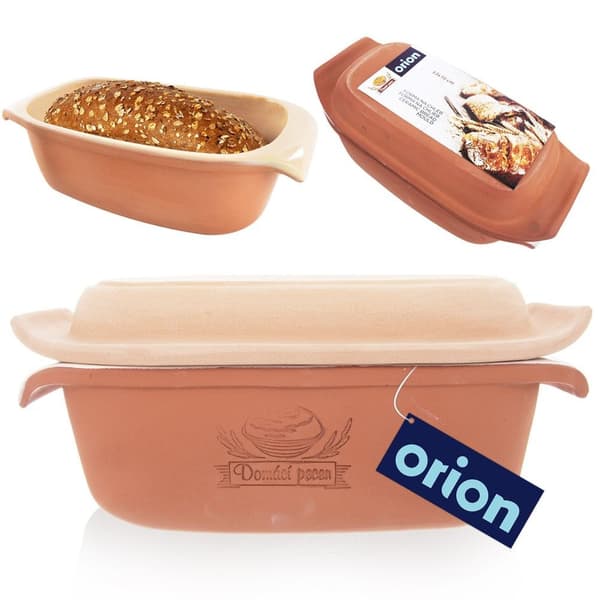 Keramisk brødbageform med låg 33 cm