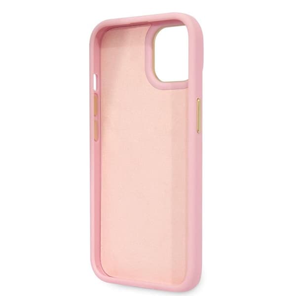 Guess Croco Collection – iPhone 14 Plus-skal (rosa)