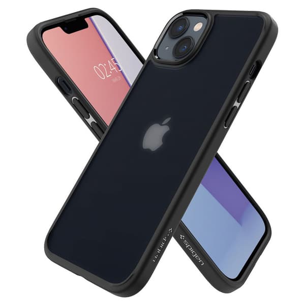 Spigen Ultra Hybrid Matte - Etui til iPhone 15 Plus / iPhone 14 Plus (Mat Sort)