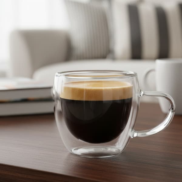 Dobbeltvægget termisk kop til espresso DOUBLE 100 ml