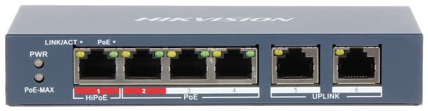 POE-SWITCH DS-3E0106HP-E 4-PORTARS Hikvision