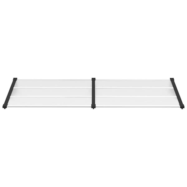 vidaXL dørmarkise sort og transparent 239x90 cm polycarbonat