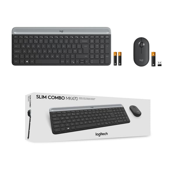 Logitech MK470 Graphite trådlöst tangentbord och musset
