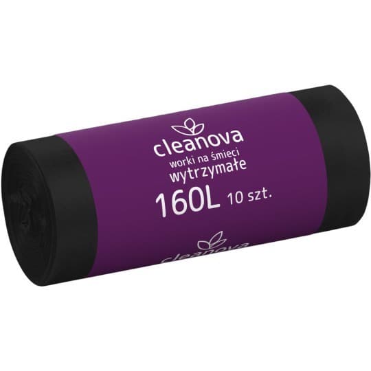 Slitstarka sopsäckar 160 l 10 st. BLACK CLEANOVA