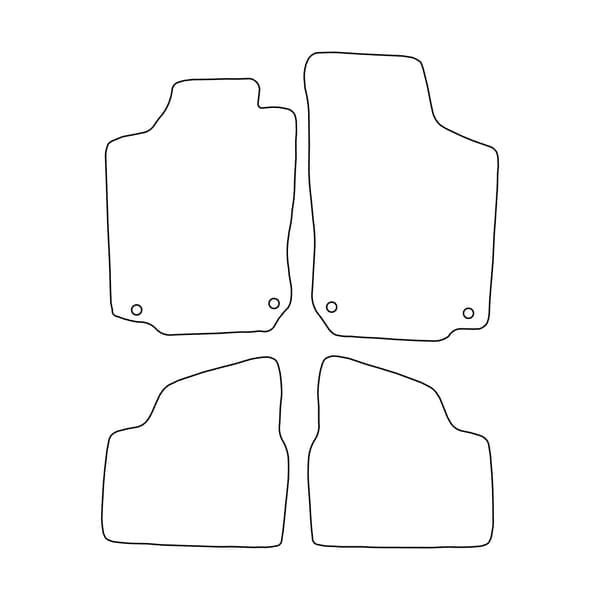 Sæt med velourmåtter til Opel Corsa C 2000-2006 - blå detaljer