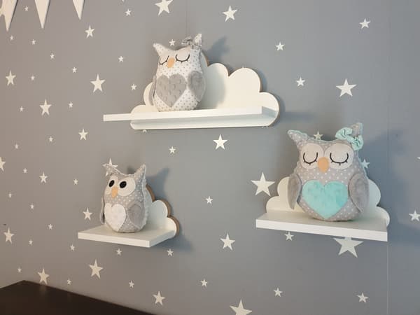 Cloud Shelves Sæt med 3 Bamser - Elegance
