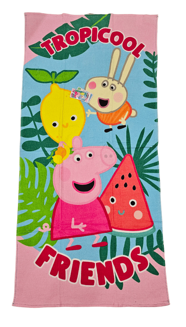 Peppa Pig -pyyhe, iso, lapsille, kylpy-, rantapyyhe, 70 x 140 cm