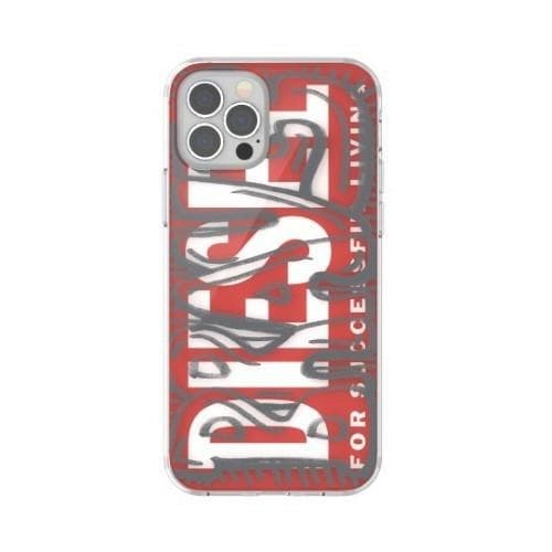 Diesel Snap Case Clear AOP iPhone 12 ProMax Puna-Harmaa 42568