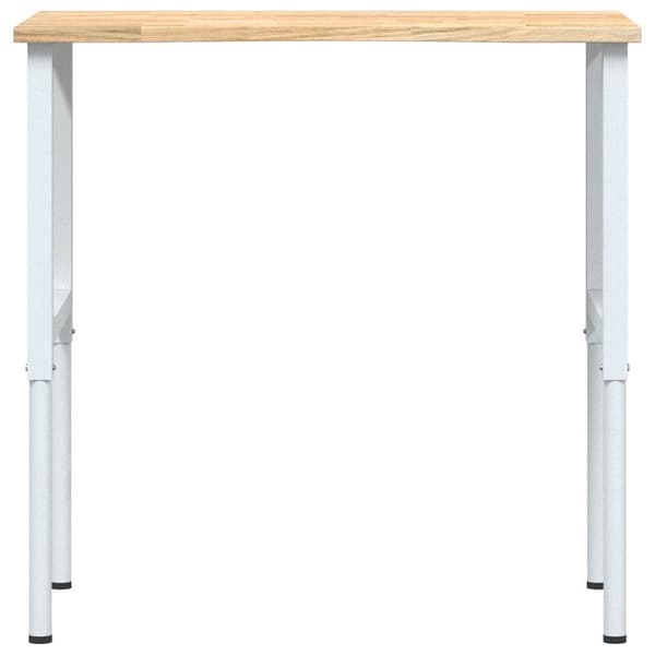 vidaXL arbejdsbord, 100x60x(71,5-98) cm, egetræ