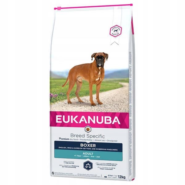 Eukanuba Adult Boxer specifikt torrfoder för hundar, 12 kg påse