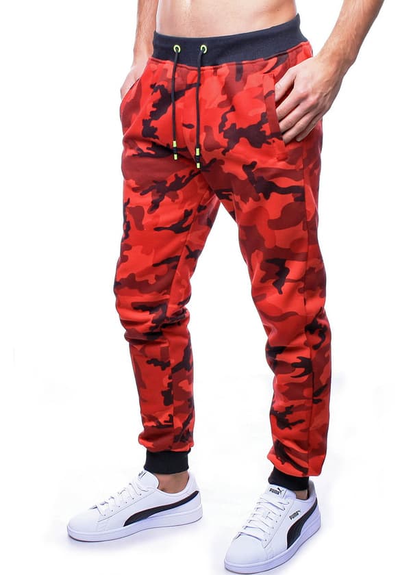 Herregrønne camouflage joggingbukser Recea M