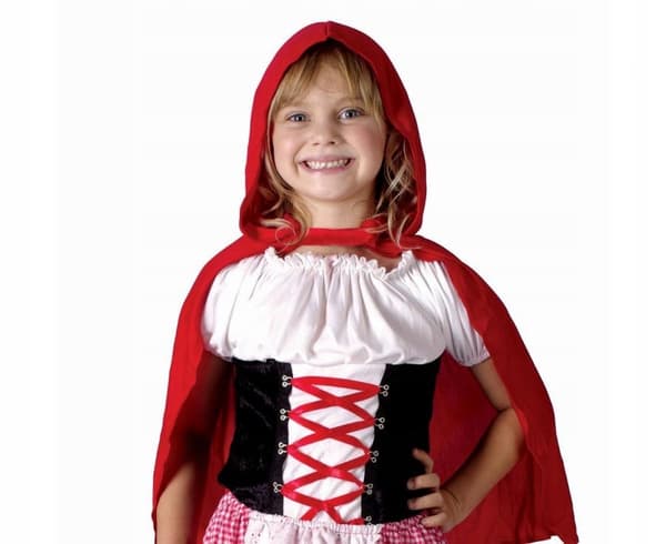 Rødhætte kostume til karneval 130/140 cm