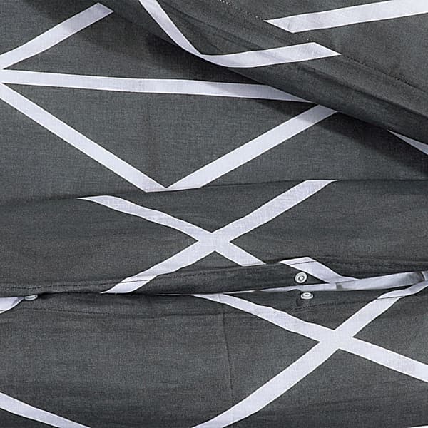 vidaXL Bäddset, Grå, 200x200 cm, Bomull