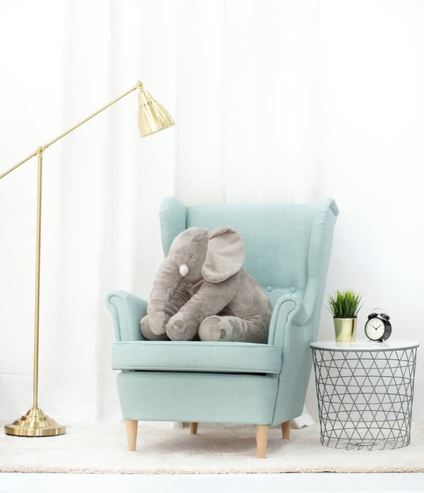 Elefant IKEA JATTESTOR 70 cm - grå